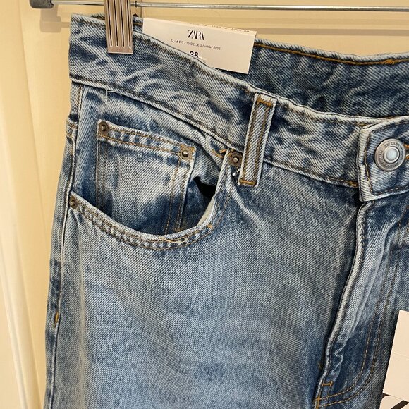 Zara Slim Fit / Wide Leg / High Rise Jeans - Picture 4 of 4